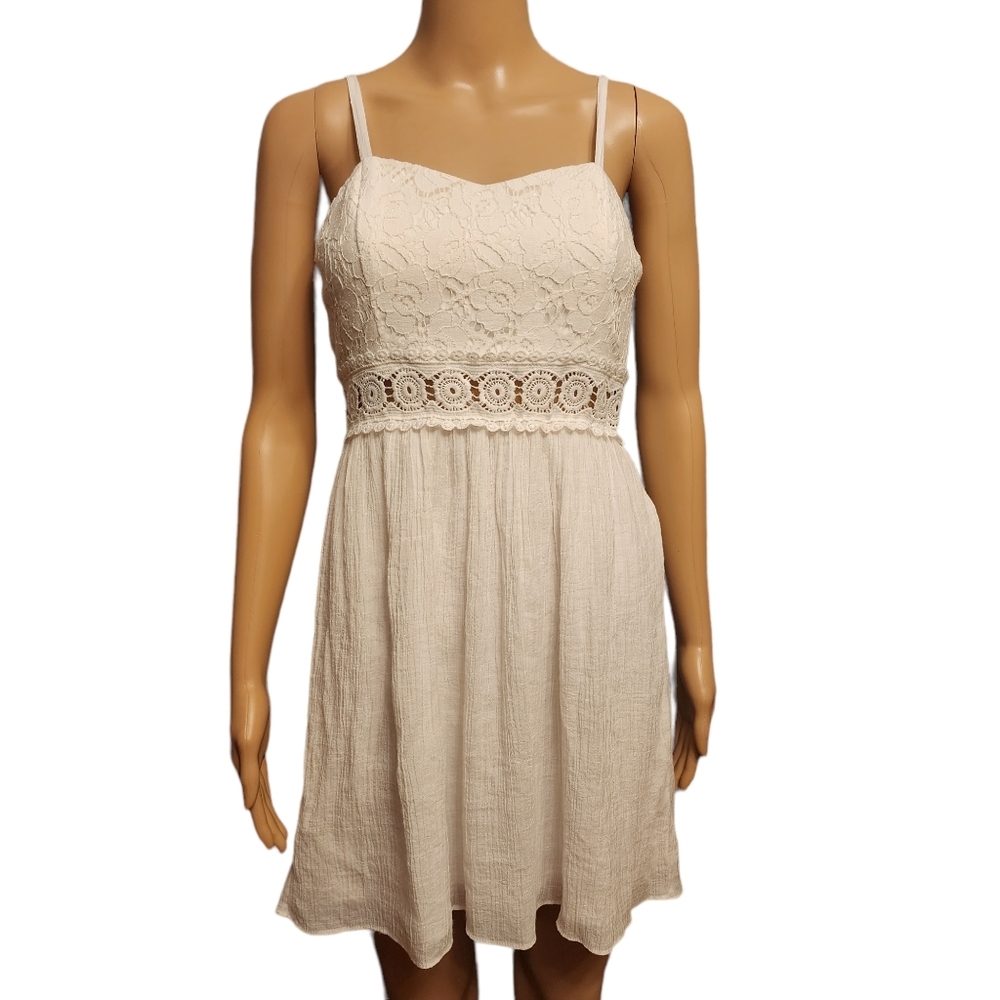 White Crochet and Lace Sundress